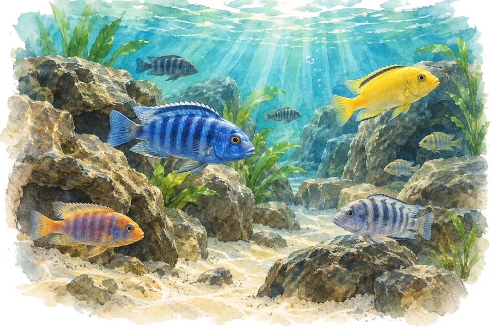 Illustration aquarelle : Afrykarium de Wrocław.