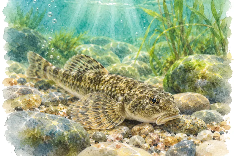 Illustration aquarelle : L'aquarium de la Citadelle de Besançon : regarder les eaux douces autrement.