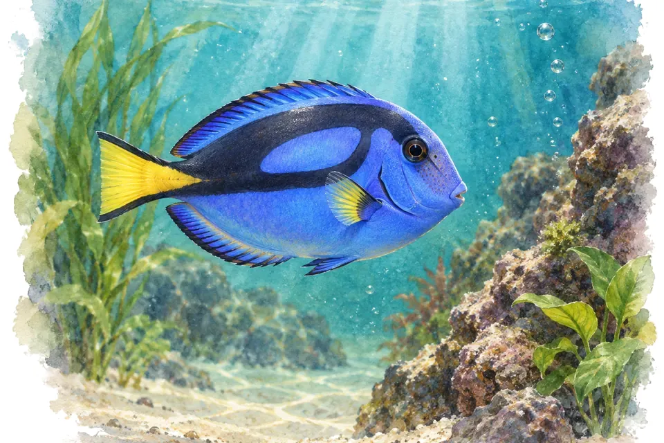 Illustration aquarelle : Aquarium de Lyon.
