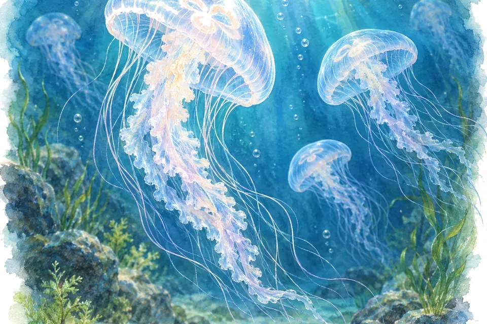 Illustration aquarelle : Aquarium de Paris.