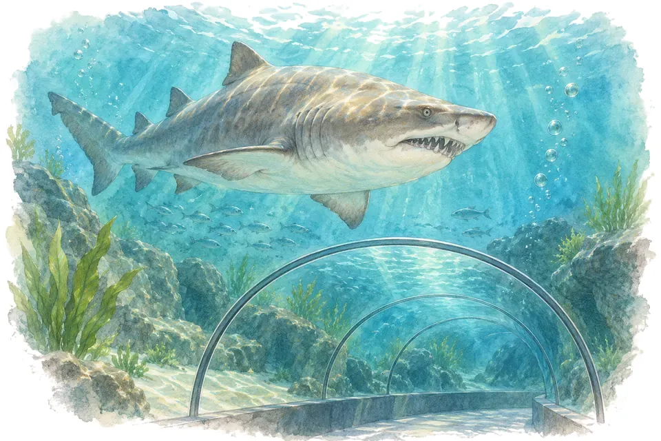 Illustration aquarelle : Deep Sea World.