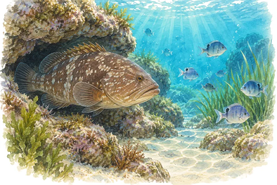 Illustration aquarelle : Musée océanographique de Monaco.