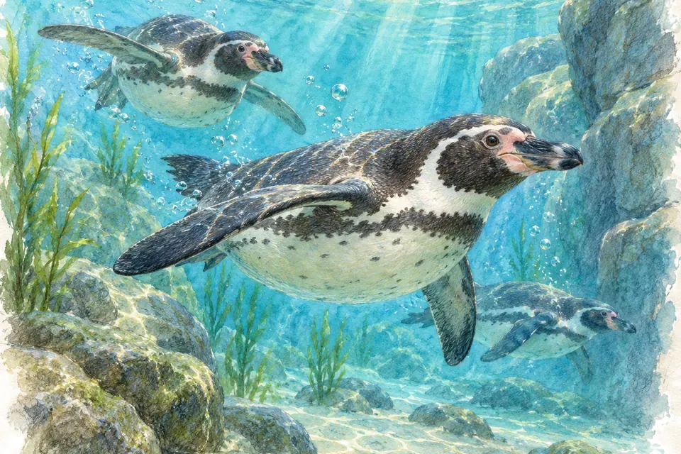 Illustration aquarelle : Oceanarium de Bournemouth.