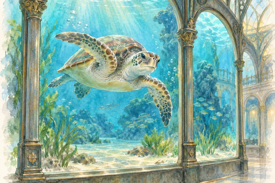 Illustration aquarelle : SEA LIFE Brighton.