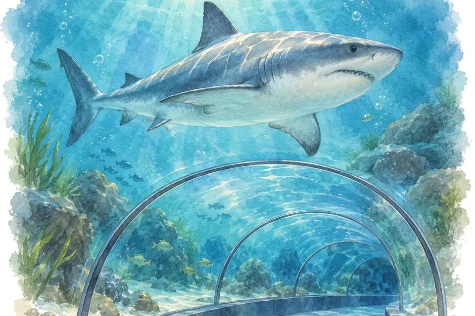 Illustration aquarelle : SEA LIFE Munich.