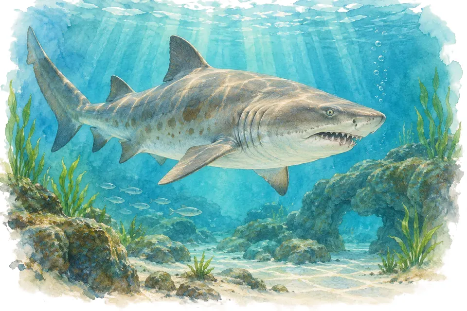 Illustration aquarelle : Seaquarium du Grau-du-Roi.