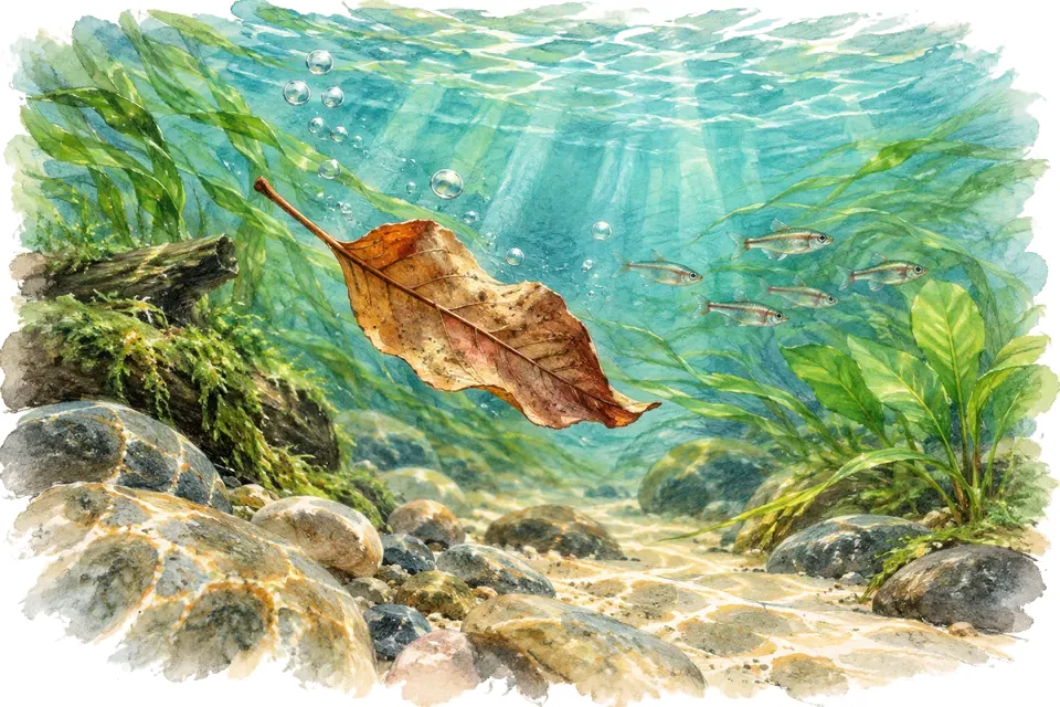 Illustration aquarelle de l'expression « Aller à vau-l’eau ».
