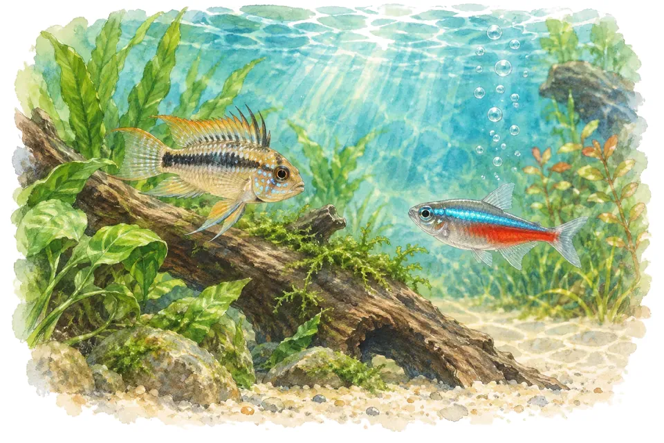 Illustration aquarelle de l'expression « Il y a de l’eau dans le gaz ».