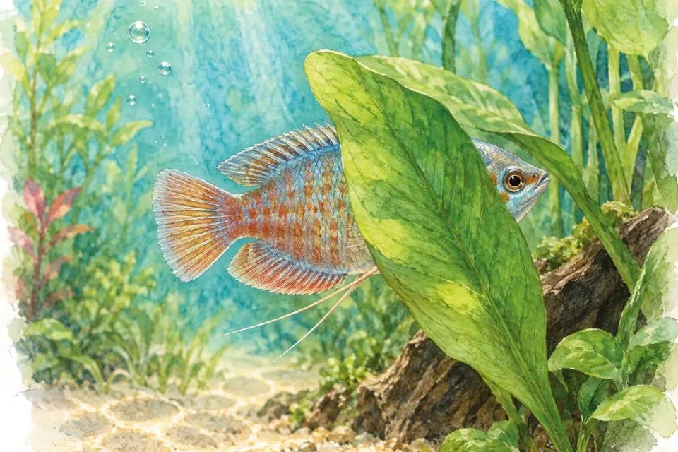 Illustration aquarelle de l'expression « Finir en queue de poisson ».