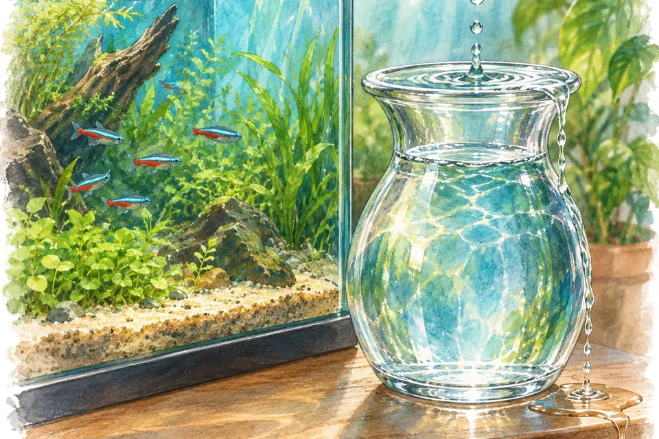 Illustration aquarelle de l'expression « La goutte d’eau qui fait déborder le vase ».