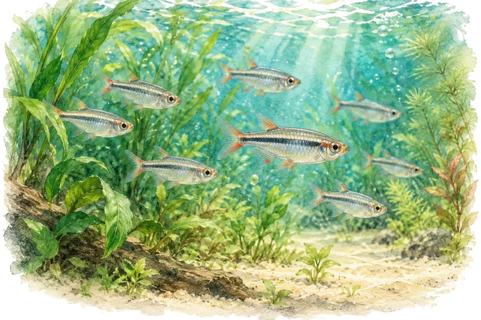 Illustration aquarelle de l'expression « Le menu fretin ».