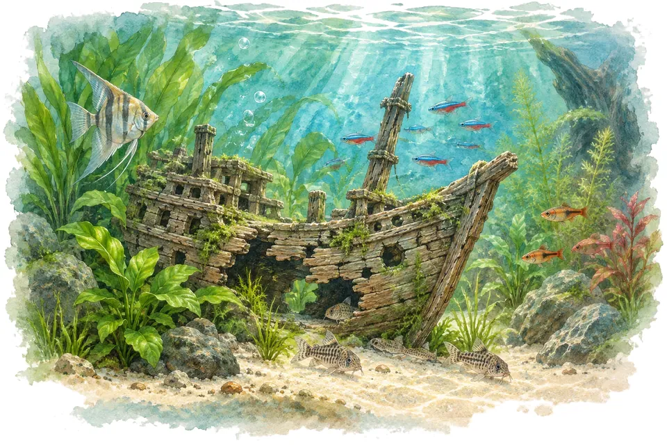 Illustration aquarelle de l'expression « Les rats quittent le navire ».