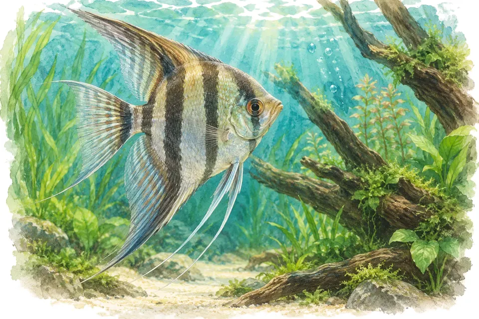 Illustration aquarelle de l'expression « Un gros poisson ».