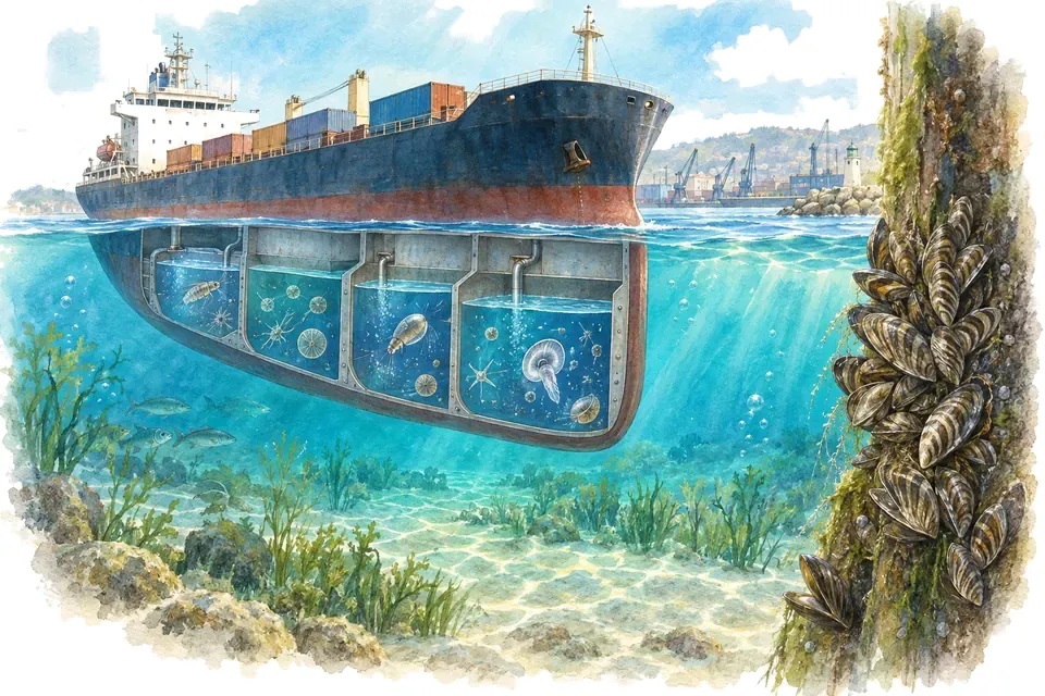 Illustration aquarelle : Journée mondiale de la mer.