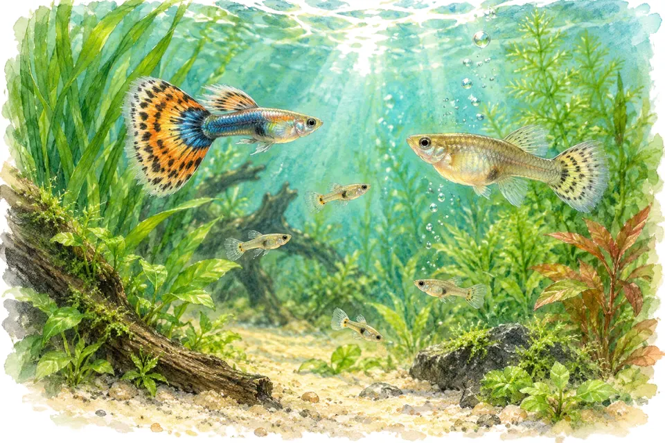 Illustration aquarelle : Journée mondiale de la pêche.