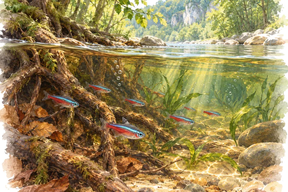 Illustration aquarelle : Journée mondiale des rivières.