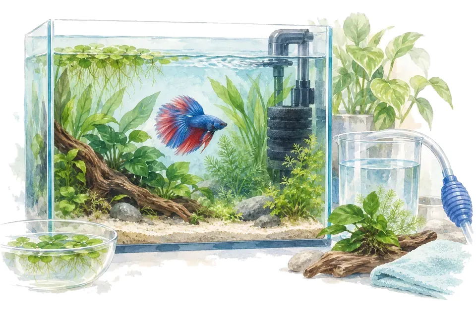 Illustration : Préparer une eau stable et une filtration douce.