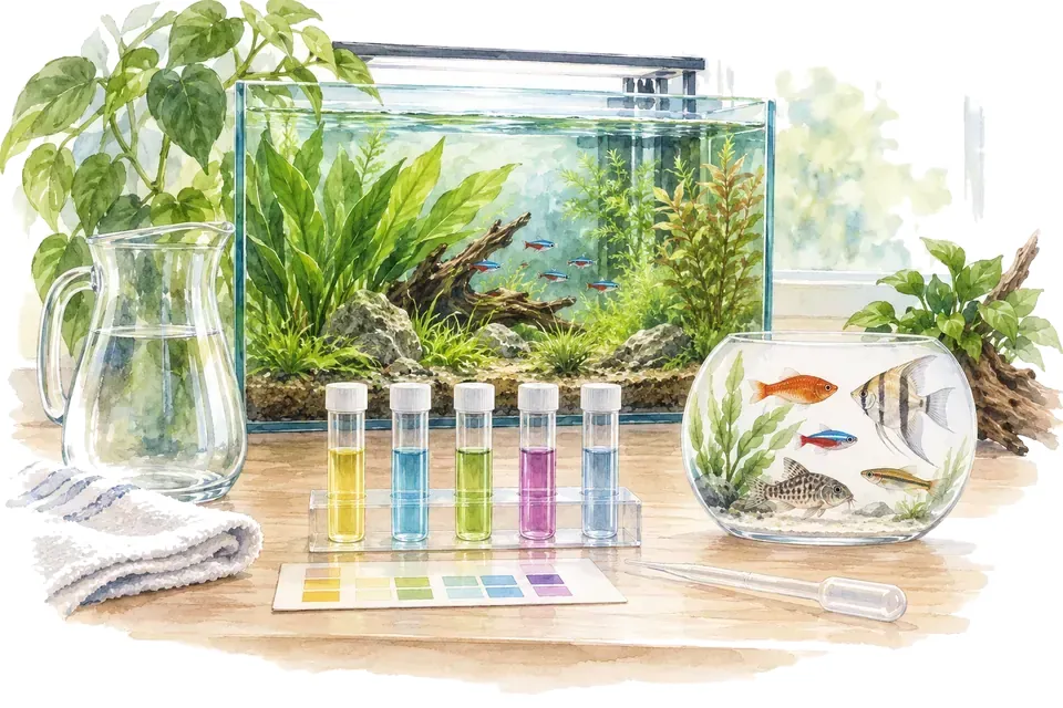 Illustration : Mesurez votre eau avant de choisir les poissons.