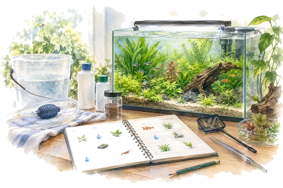 Illustration : Construire un calendrier qui suit les besoins de l’aquarium.