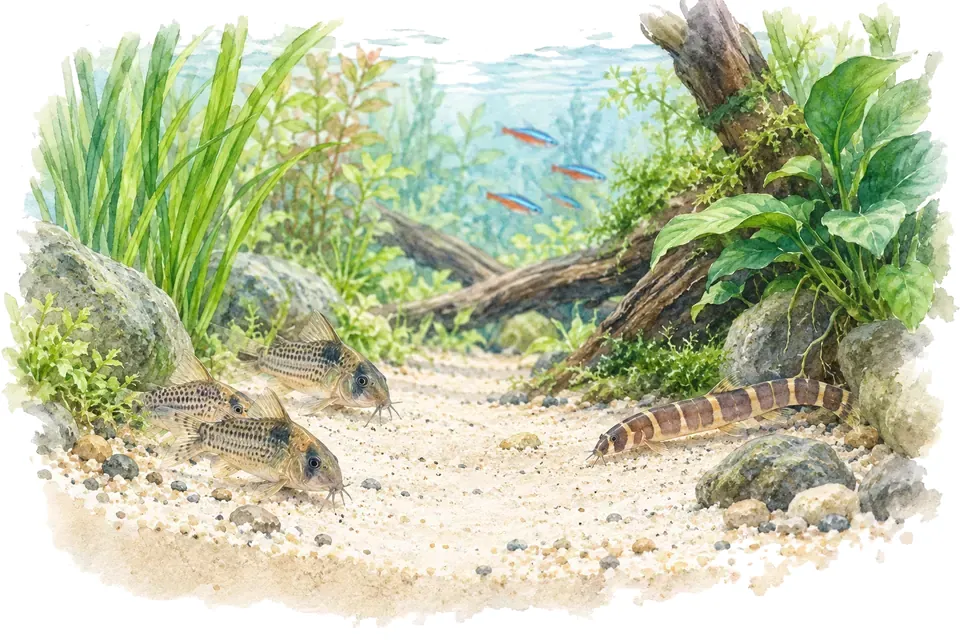 Illustration : Gardez un terrain praticable pour les poissons de fond.