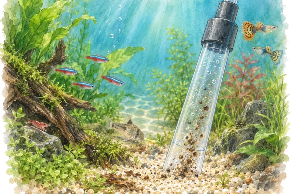 Illustration aquarelle : Organiser l’entretien lorsque les nitrates augmentent.