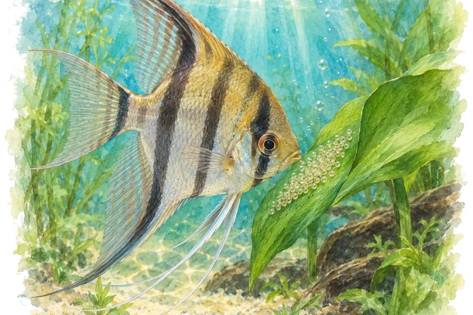 Illustration aquarelle : Pourquoi des poissons mangent-ils leurs œufs ?