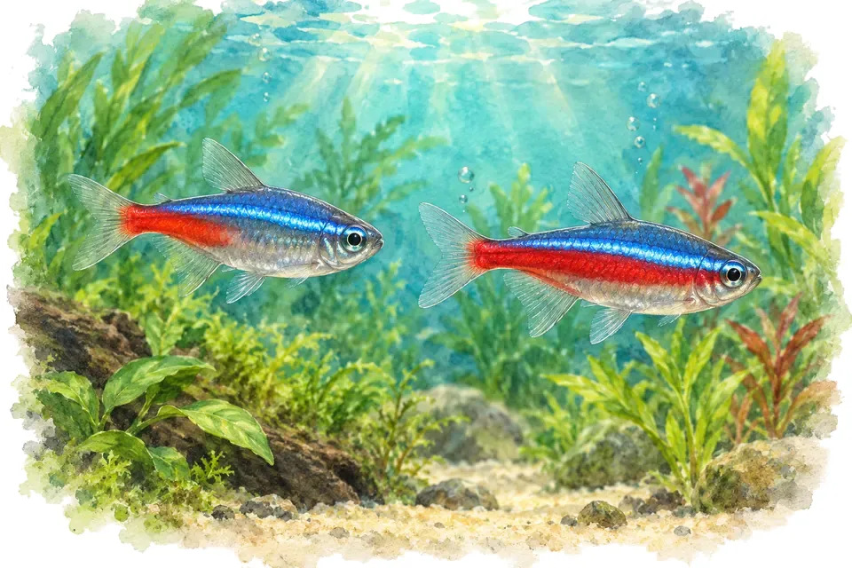 Illustration aquarelle : Pourquoi les poissons ont-ils un nom scientifique ?