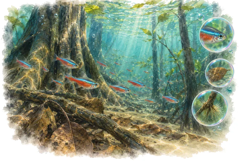 Planche aquarelle : L'Amazonie (niveau confirmé).
