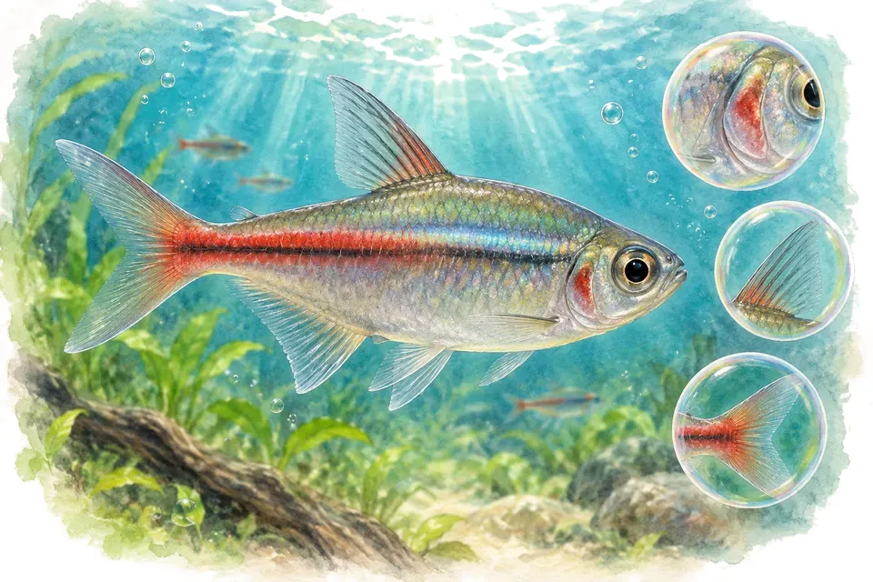 Planche aquarelle du quiz : L’anatomie du poisson : quiz niveau confirmé.