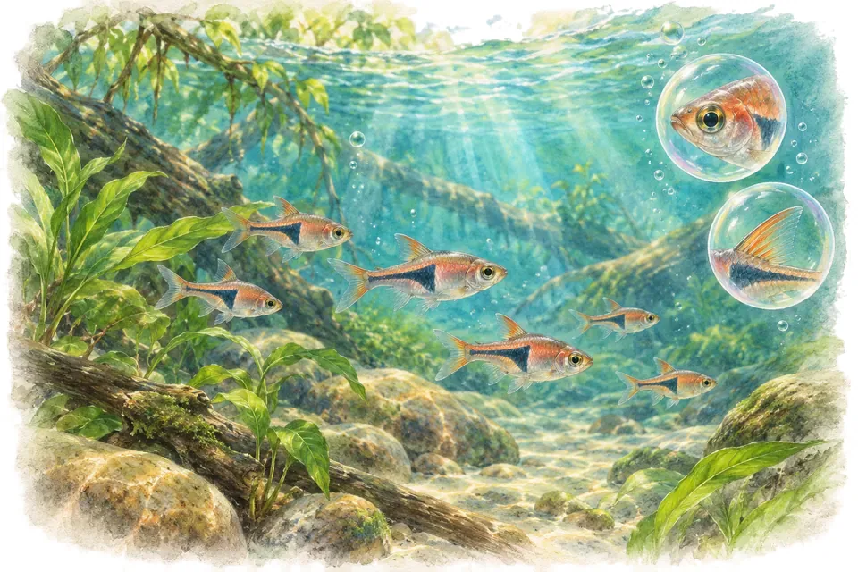 Planche aquarelle : Les rivières d'Asie du Sud-Est (pour débuter).