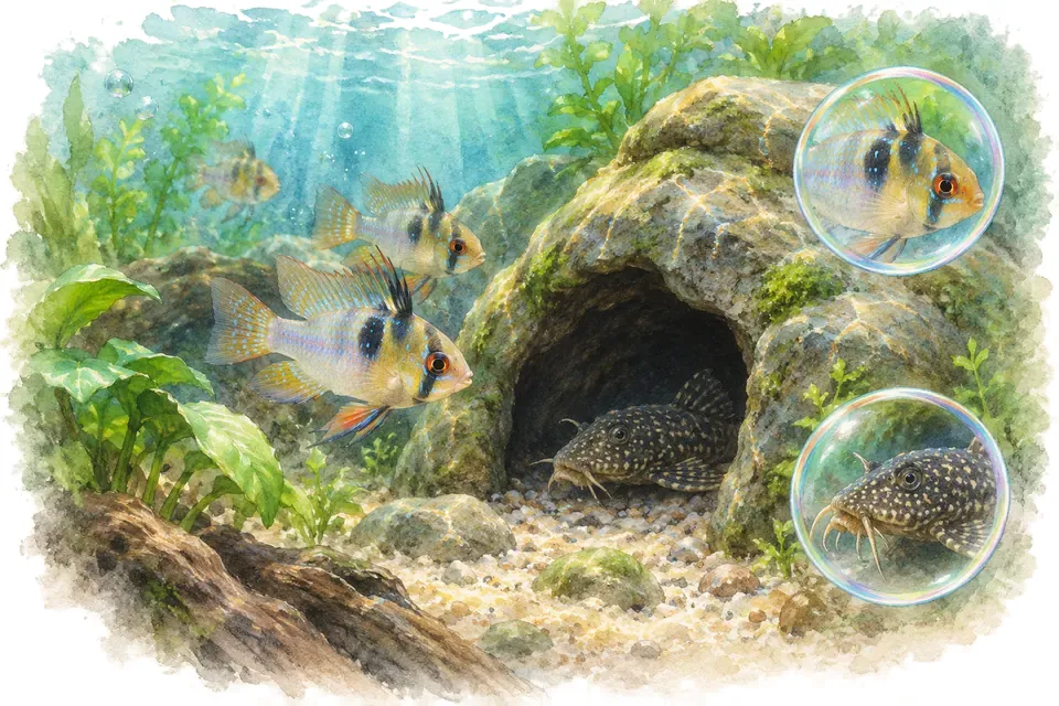 Planche aquarelle : Le comportement des poissons (niveau confirmé).