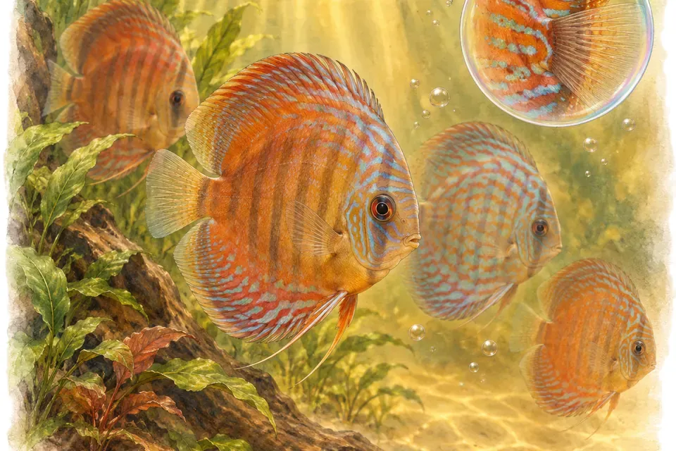Planche aquarelle : Le discus, niveau expert.