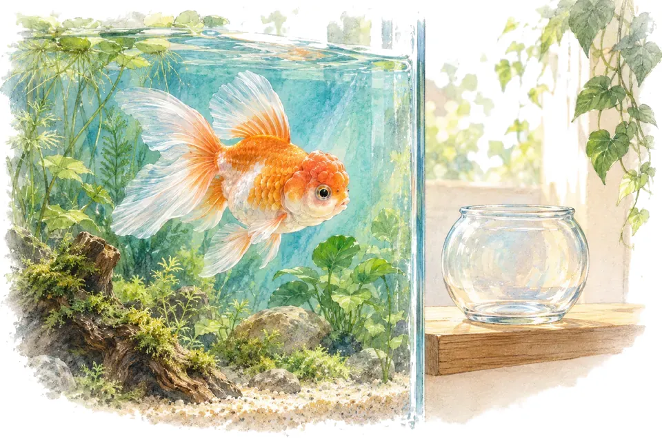 Planche aquarelle du quiz : 10 idées reçues sur l’aquarium.