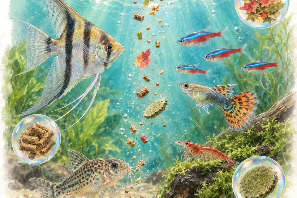 Planche aquarelle : Nourrir selon le régime (niveau confirmé).
