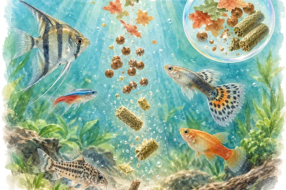 Planche aquarelle : Nourrir selon le régime (niveau expert).
