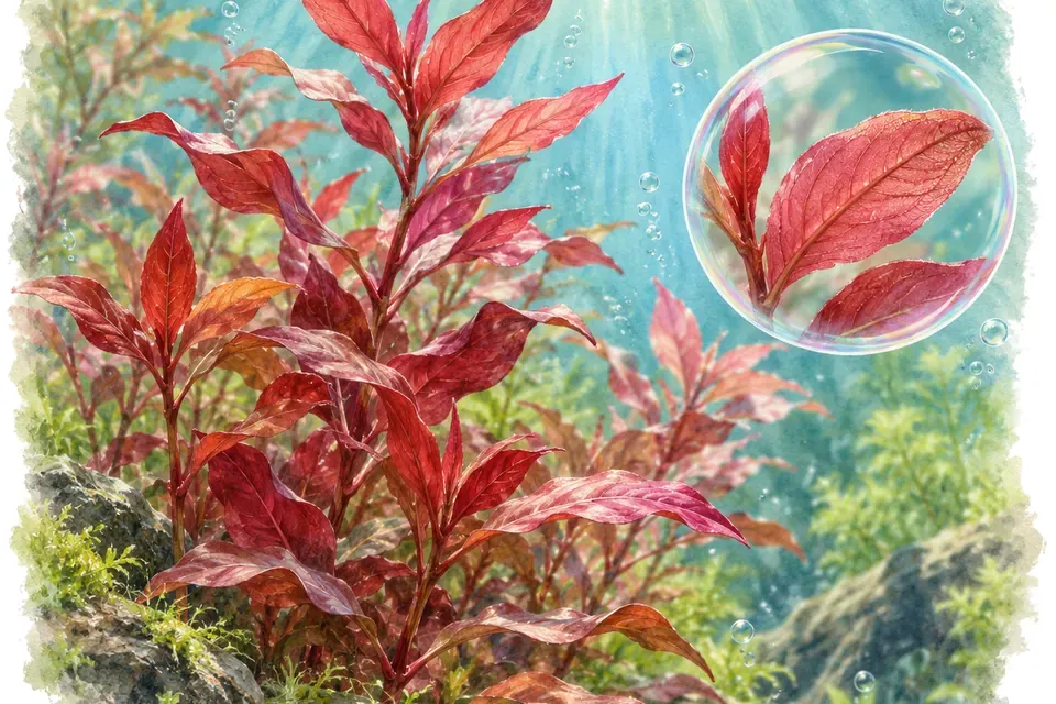 Planche aquarelle : Les plantes rouges (niveau expert).