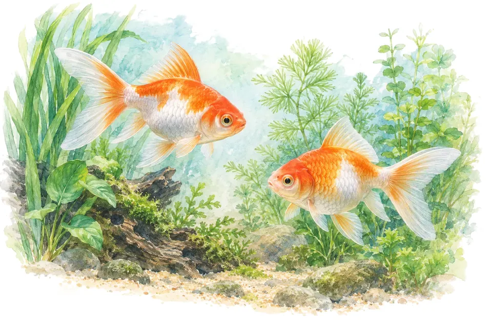 Planche aquarelle du quiz : Quiz : le poisson rouge.