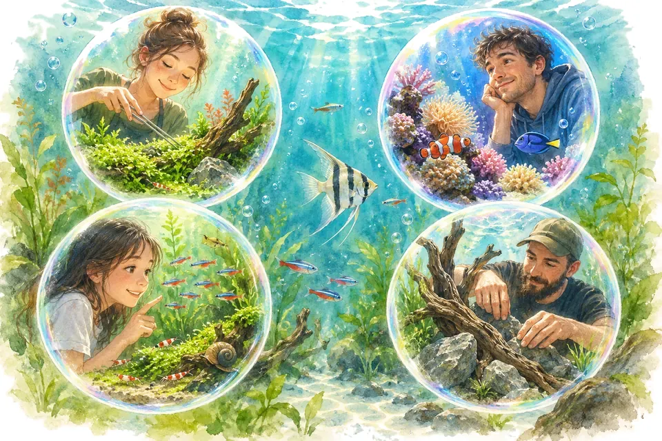 Planche aquarelle : Quel aquascapeur êtes-vous ?.