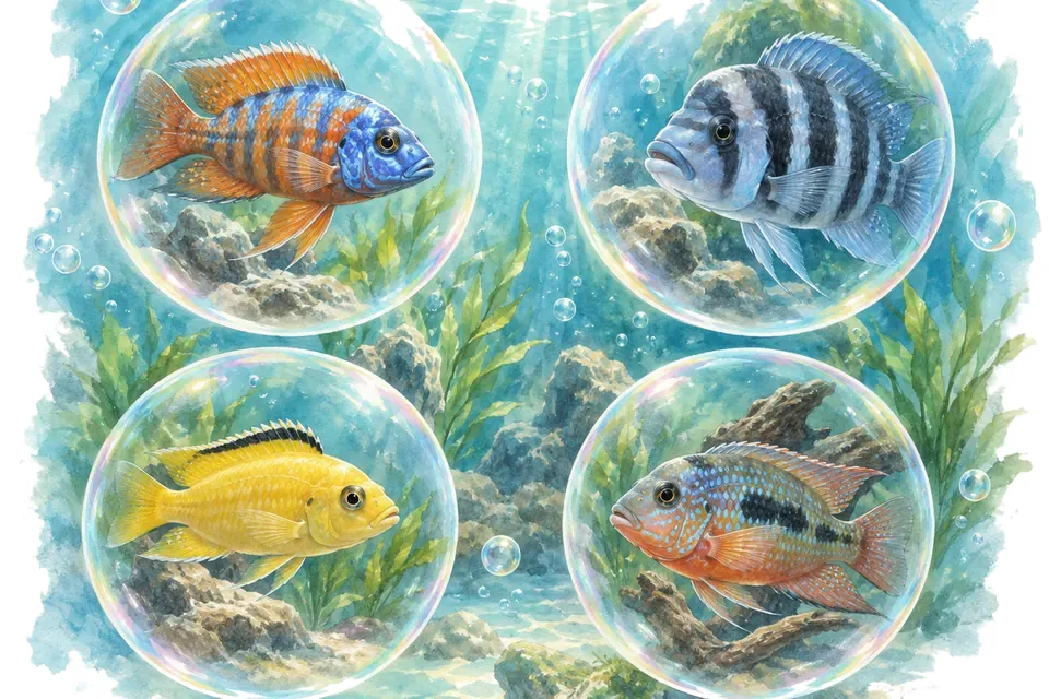 Planche aquarelle : Quel cichlidé êtes-vous ?.