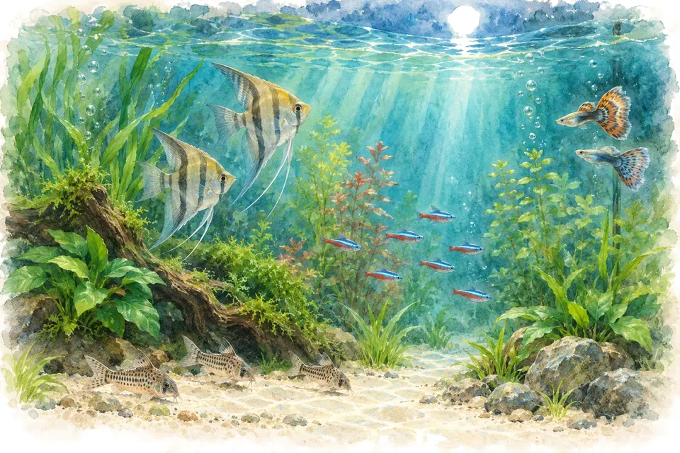 Illustration aquarelle : Quel nom de poisson colle à votre imagination ?