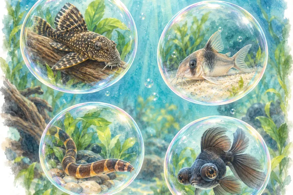Planche aquarelle : Quel poisson nocturne êtes-vous ?.