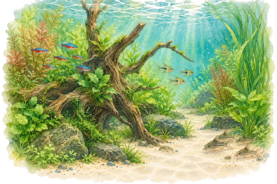 Illustration aquarelle : Quel profil d’aquariophile avez-vous ?