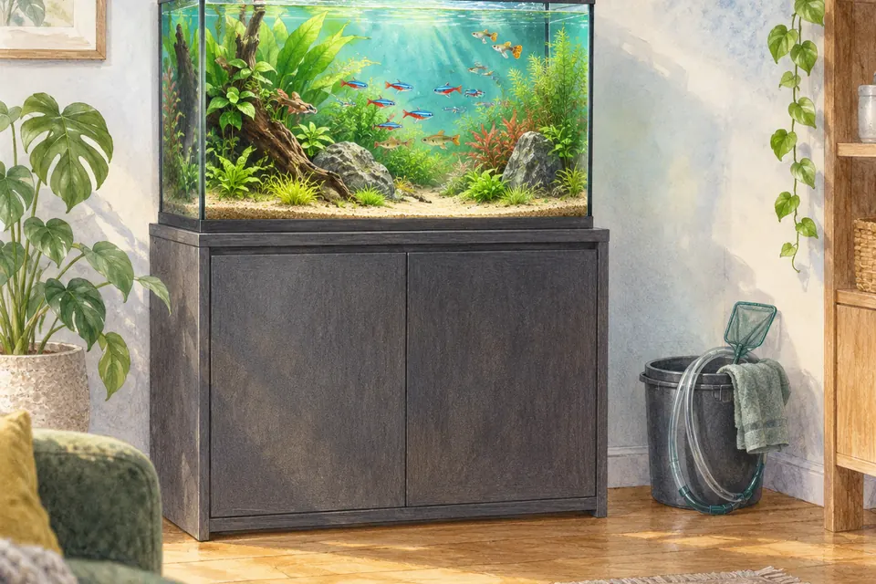 Illustration aquarelle : Quel emplacement d’aquarium correspond à votre quotidien ?