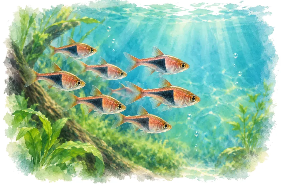 Planche aquarelle : Vrai ou faux : les bancs de poissons.