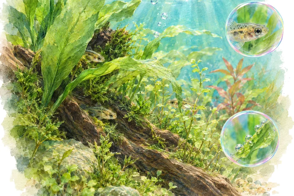 Planche aquarelle : la reproduction.